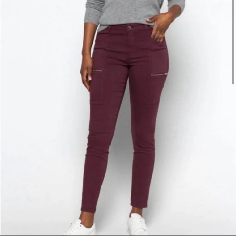 Women’s NWT Pistola Dark Purple Size 32‎ or 14 Cargo Skinny Pants